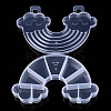 9 Grids Rainbow Plastic Bead Containers LS-CON-T002-06-3