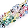 Transparent Glass Enamel Beads Strands GLAA-N061-01-2