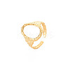 Ion Plating(IP) 304 Stainless Steel Open Oval Wide Cuff Ring for Women LS-X-RJEW-S405-167G-3