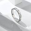 Clear Cubic Zirconia Cuff Rings RJEW-G337-16P-1
