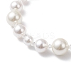 Shell Pearl & Glass Beads Charm Bracelets BJEW-TA00693-4