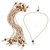 Adjustable Waxed Polyester Cord Necklace Making NJEW-TAC0031-2