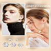 5 Pairs 5 Style 316 Surgical Stainless Steel Micro Pave Clear Cubic Zirconia Stud Earrings EJEW-LP0001-40-4