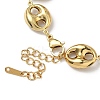 304 Stainless Steel Link Bracelets for Women LS-BJEW-P354-05G-7
