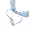 Adjustable Natural & Synthetic Mixed Stone Braided Bead Bracelets BJEW-F369-A-6