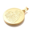 PVD Vacuum Plating 304 Stainless Steel Pendants STAS-U035-19G-02-2