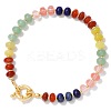 Natural & Synthetic Mixed Gemstone Beads Stretch Bracelets PW-WG8CB33-03-1