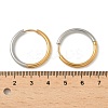 304 Stainless Steel Two Tone Hoop Earrings EJEW-P313-02F-G-5