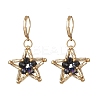 Glass Seed Beaded Star Leverback Earringss EJEW-MZ00637-3