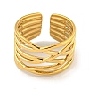 Ion Plating(IP) 304 Stainless Steel Open Cuff Ring RJEW-A043-27G-2