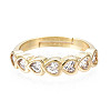 Infinity Love Cubic Zirconia Heart Adjustable Ring RJEW-N035-062-NF-1