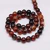 Natural Striped Agate/Banded Agate Beads Strands G-G581-8mm-19-2
