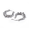 Tarnish Resistant 304 Stainless Steel Hoop Earrings Finding EJEW-I284-18P-2