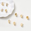 Brass Stud Earring Findings KK-TA0007-04G-4