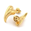 Ion Plating(IP) 304 Stainless Steel Stud Earrings for Women EJEW-N054-27G-2