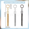 3 Sets 3 Colors  Alloy Keychain Tassel Chain Pendant Decoration HJEW-UN0001-25-4
