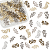 80Pcs 8 Style Alloy Cabochons MRMJ-OC0003-86-1