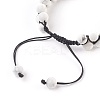 Chakra Natural Howlite Braided Bead Bracelets BJEW-O164-A01-2