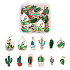 48Pcs 12 Style Alloy Enamel Pendants ENAM-KS0001-07-2