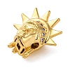 Rack Plating Brass with Cubic Zirconia Beads KK-S406-13G-2