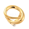 Ion Plating(IP) 304 Stainless Steel Oval Finger Rings for Women RJEW-S414-70B-G-1