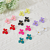 8 Pairs 8 Colors Steel Flower Stud Earrings Set with Alloy Pins for Women EJEW-FI0001-58-5
