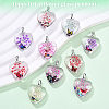 10Pcs Transparent Glass Pendants GLAA-YW0004-69-1