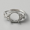 Adjustable Brass Solitaire Ring Settings FIND-WH0120-63D-2