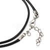 Waxed Cord Necklace Making with Iron Findings LS-NJEW-R229-2.0mm-2