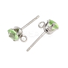 304 Stainless Steel Micro Pave Cubic Zirconia Stud Earring Findings STAS-H240-56P-02-2