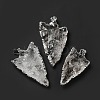 Natural Quartz Crystal Pendants G-E581-02P-2