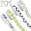 4 Rolls 4 Colors Sport Ball Print Grosgrain Ribbon OCOR-PH0004-07C-7