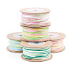5 Rolls 5 Colors Segment Dyed Macrame Cotton Cord OCOR-TA0004-05D-1