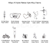 100pcs 10 Styles Tibetan Style Alloy Pendants TIBEP-CJ0001-44-2