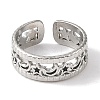 304 Stainless Steel Open Cuff Ring for Women RJEW-F166-13P-01-2