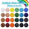 3600Pcs 24 Colors Transparent Electroplate Glass Beads GLAA-YW0003-34-2
