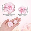  3D Rose Flower Polyester Computerized Embroidered Ornament Accessories DIY-NB0008-21A-2