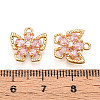 Brass Micro Pave Cubic Zirconia Charms KK-N262-111C-G-3