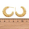 Brass Spiral C-Shaped Stud Earrings EJEW-R025-33G-5