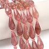 Natural Strawberry Quartz Beads Strands G-G453-F03-8x16mm-1