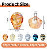 72Pcs 6 Colors Electroplate Glass Beads EGLA-NB0001-32-2