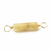 Natural Topaz Jade Connector Charms PALLOY-JF01454-02-5