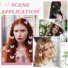 24Pcs 12 Colors Cloth Butterfly Alligator Hair Clip FIND-CP0002-47-6