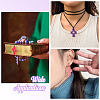 24Pcs 6 Colors Flocking Resin Hollow Pendants RESI-TA0002-76-8