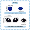 4Bags Eye & Mouth Wool Needle Felting Decoration DIY-PH0031-14B-4