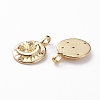 Brass Micro Pave Clear Cubic Zirconia Pendants LS-KK-C100-06G-3