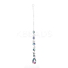 AB Color Plated Crystal Teardrop Big Pendant Decorations LS-HJEW-G019-03B-1