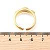Ocean Theme Brass Micro Pave Cubic Zirconia Cuff Rings for Women LS-RJEW-F184-17I-G-5