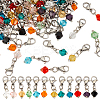 96Pcs 12 Colors Bicone Glass Pendant Decoration HJEW-GO00064-1