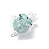 4Pcs 4 Colors Jellyfish Glass Pendants PALLOY-TA00308-5